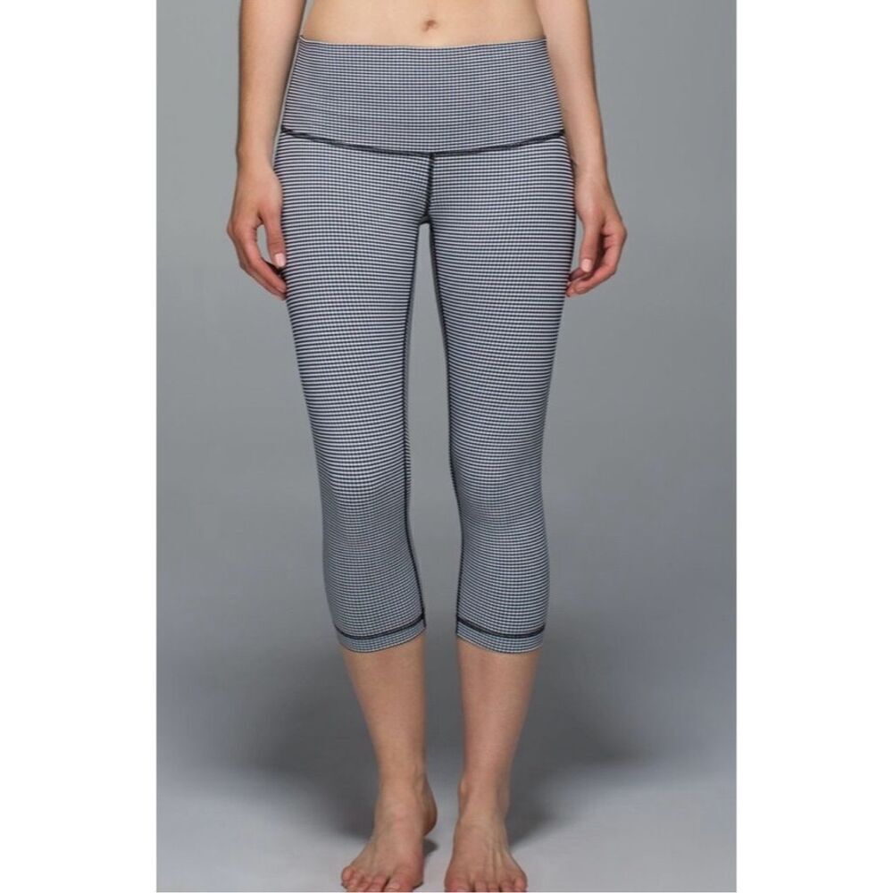 Lululemon Women's Wunder Gingham High-Rise Crop Leggings Size 4 Multicolor